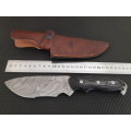 Handmade DAMASCUS Steel Hunting Knife with Wooden handle scales. NEW DESIGN !!!!!
