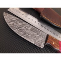 Handmade DAMASCUS Steel Hunting Knife with Wooden handle scales. NEW DESIGN !!!!!