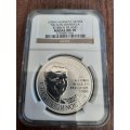 2009 Norway Silver Nelson Mandela Robben Island Medal MS70, Finest known by NGC !!