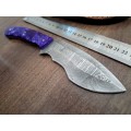 Handmade Damascus steel HUNTING Knife with Epoxy Resin handle scales, Perfect Gift for him.