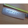 Damascus VG-10 Stainless Steel Japanese NAKIRI Knife, Abalone & Epoxy Resin handle, RAZOR SHARP!