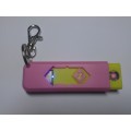 Gas-Free USB Rechargeable Electronic Cigarette Lighter (Pink & Yellow) with keyring