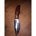 BUCK KNIFE, ROCKY MOUNTAIN, ELK FOUNDATION 480 WITH HANDMADE WOOD HANDLE