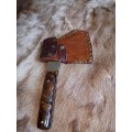 CAMPING AXE HANDMADE WITH LEATHER BELT SCABBARD