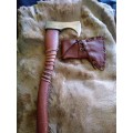 HANDMADE VIKING AXE 47 CM  WITH HANDMADE LEATHER POUCH