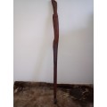 WALKING STICK HANDMADE WITYH WOOD AND TAMPERD KNIFE