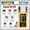 Autool BT760 Battery Tester 6-32V with Build-in Printer & Colour Screen