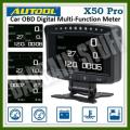 Autool X50 Pro OBD II Hud Meter Digital Car Alarm Monitor Gauge