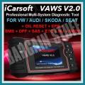 iCarsoft VAWS V2.0 for Audi / VW / Seat / Soda OIL Reset + EPB + BMS + DPF + SAS + ETC + INJ + OBDII