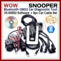 WOW Snooper With V5.008 R2 Software Bluetooth OBD2 Diagnostic Scanner With 8pc Car Cables Set