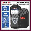 Ancel AD610Plus ABS & Airbag Reset Tool & OBDII Engine Scanner with SAS Calibration