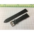 Omega 19mm black leather gents watch strap