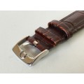 Omega 19mm dark brown leather gents watchstrap