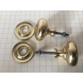 Vintage brass cupboard door knobs - vintage n.o.s. - 38mm
