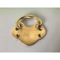 75mm solid brass trunk/drawer handles - one pair