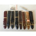18mm geniune leather straps - 8 two piece straps