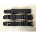 6 Plastic straps for divers watch - 18 & 20mm