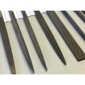 Watchmakers/jewelers/hobbyist - assorted steel files with collet hand grip