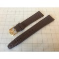 18mm dark brown leather watch strap