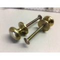 Vintage brass furniture door knobs - vintage n.o.s. - 25mm - 4 pieces