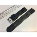 Black strap for divers watch - 20mm