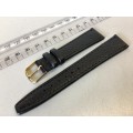 18mm black leather watch strap - 8