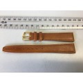 18mm brown leather watch strap - extra long