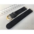18mm black leather watch strap - 10