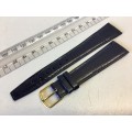 20mm dark blue leather watch strap