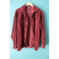 Vintage 1990's Faded Red Corduroy Button Up Top (Large / XL)