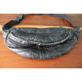 Vintage 90's Soft Leather Fannypack / Moonbag