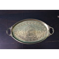 Vintage Oval Brass Tray (15 x 23cm)