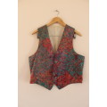 Vintage Pink and Blue 80's Waist Coat (2 to 3 XL)