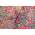 Vintage Pink and Blue 80's Waist Coat (2 to 3 XL)