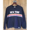 Navy `New York` Sweat Shirt (Medium)
