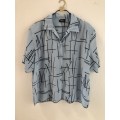 Blue Striped Button Up Shirt (Size 14)