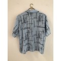 Blue Striped Button Up Shirt (Size 14)