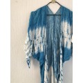 Blue and WhiteTie Dye Kimono (Free Size)