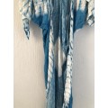 Blue and WhiteTie Dye Kimono (Free Size)