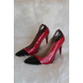 Red and Black Heels by Rage (Size 4)