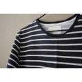 Navy and White Striped Top by River Island (Large)