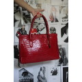 Red Faux Snakeskin Bag (26 x 39cm with a depth of 14cm)