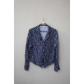 Navy and White Button Up Shirt (Size 38)