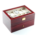 Luxury watch box for men / women wooden watch case organizer glass jewelry storage box