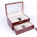 Luxury watch box for men / women wooden watch case organizer glass jewelry storage box