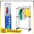 Double pole cloths rail | handles upt o 30kg