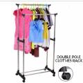 Double pole cloths rail | handles upt o 30kg