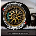 8pcs For 4 Tires Car Tire Letter Stickers PERFORMANCE 3D PVC