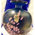 MDINA Malta GLASS- Perfume bottle/ Art Vase /paper weight*SIGNED MDIA+ Paper label
