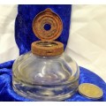 Dump Bottle of the 19th Century` BOTTLES *Glass Inkwell has rusted LIFT UP lid with hole in